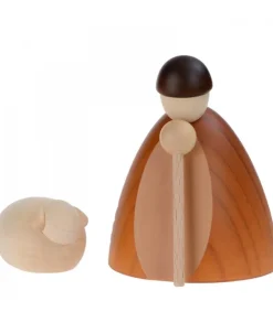 Köhler, Père Noël en bois Les Bergers Et Les Moutons, 12 Cm New