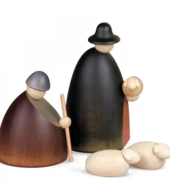 Köhler, Père Noël en bois Les Bergers, Les Moutons Et L'Agneau, 12 Cm Best