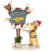 Hubrig, figurines pour enfant Livreur De Journaux, Chien - Village De Noël Miniature Hot