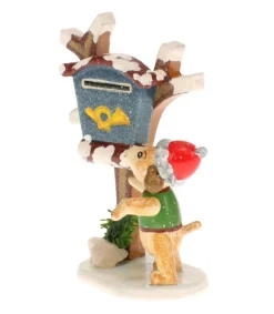 Hubrig, figurines pour enfant Livreur De Journaux, Chien - Village De Noël Miniature Hot