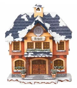 Hubrig, figurines pour enfant Maison Eclairee Pour Figurine De Noël Miniature Winterkinder, L'Ecole Du Village Best