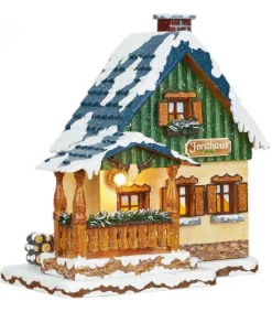 Hubrig, figurines pour enfant Maison Eclairee Pour Figurine De Noël Miniature Winterkinder, La Maison Forestiere Outlet