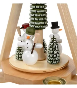 Frank Weber Manège De Noël En Bois Bonhommes De Neige