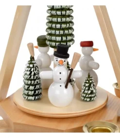 Frank Weber Manège De Noël En Bois Bonhommes De Neige