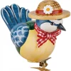 Hubrig, figurines pour enfant Oiseau Décoratif, Mesange Bleue Et Noeud Rouge, 6 Cm Online