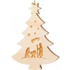 Waldfabrik, photophore en bois et étoile sapin de Noël Pendentif Sapin De Noël En Bois, Crèche De Noël Outlet