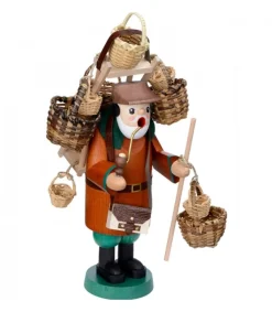 Richard Glasser, Pyramides de Noël allemandes Personnage Brule-Encens Vendeur De Paniers Outlet