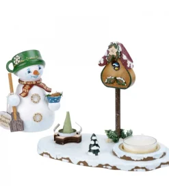 Hubrig, figurines pour enfant Personnage Porte Encens Bonhomme De Neige Avec Bougeoir Hot