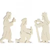 Waldfabrik, photophore en bois et étoile sapin de Noël Personnages De Crèche, Rois Mages Bois Naturel, 10 Cm Best