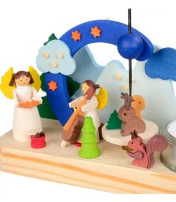 Graupner, décoration de sapin de Noël, Déco Noël enfant Petit Carrousel En Bois Anges Musiciens Hot