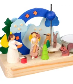 Graupner, décoration de sapin de Noël, Déco Noël enfant Petit Carrousel En Bois Anges Musiciens Hot