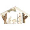 Waldfabrik, photophore en bois et étoile sapin de Noël Petite Crèche De Noël Avec Nativite, 8 Cm Discount