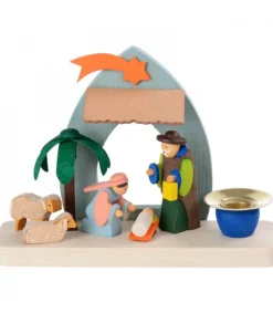 Graupner, décoration de sapin de Noël, Déco Noël enfant Petite Crèche De Noël Pour Enfant Avec Bougeoir Discount