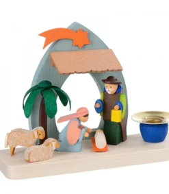Graupner, décoration de sapin de Noël, Déco Noël enfant Petite Crèche De Noël Pour Enfant Avec Bougeoir Discount