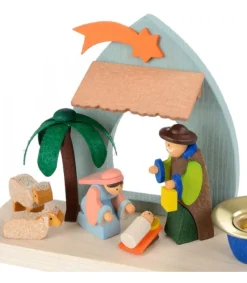Graupner, décoration de sapin de Noël, Déco Noël enfant Petite Crèche De Noël Pour Enfant Avec Bougeoir Discount