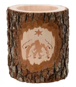 Waldfabrik, photophore en bois et étoile sapin de Noël Photophore En Bois Cisele, Crèche De Noël Et Etoile Best