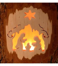 Waldfabrik, photophore en bois et étoile sapin de Noël Photophore En Bois Cisele, Crèche De Noël Et Etoile Best