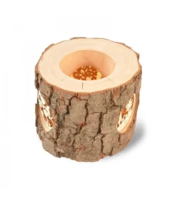 Waldfabrik, photophore en bois et étoile sapin de Noël Photophore En Rondin De Bois Avec 3 Motifs Nature