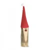 Waldfabrik, photophore en bois et étoile sapin de Noël Père Noël En Bois Avec Nez Rouge Et Bonnet En Feutre, 15 Cm Online