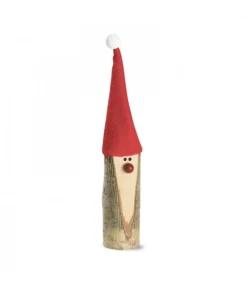 Waldfabrik, photophore en bois et étoile sapin de Noël Père Noël En Bois Avec Nez Rouge Et Bonnet En Feutre, 15 Cm Online