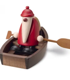 Köhler, Père Noël en bois Père Noël En Bois Sur Une Barque Outlet