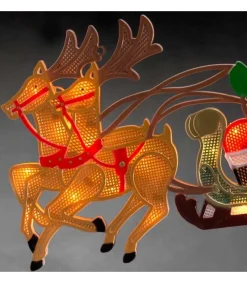Konstsmide, guirlandes lumineuses de Noël Père Noël Lumineux Avec Rennes Et Traineau Outlet