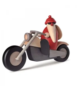 Köhler, Père Noël en bois Père Noël Rouge A Moto Online