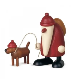 Köhler, Père Noël en bois Père Noël Rouge Et Son Chien