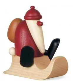 Köhler, Père Noël en bois Père Noël Rouge Sur Une Luge Discount