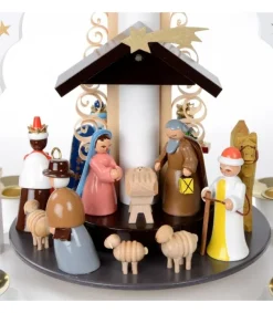 Richard Glasser, Pyramides de Noël allemandes Pyramide Allemande Avec Crèche De Noël Blanche Best