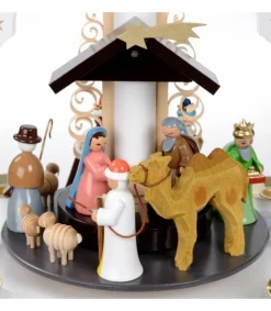 Richard Glasser, Pyramides de Noël allemandes Pyramide Allemande Avec Crèche De Noël Blanche Best