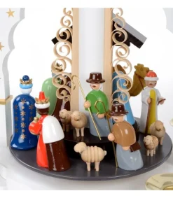Richard Glasser, Pyramides de Noël allemandes Pyramide Allemande Avec Crèche De Noël Blanche Best