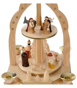 Richard Glasser, Pyramides de Noël allemandes Pyramide Avec Scene De Crèche De Noël Complete Sale
