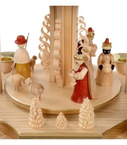 Richard Glasser, Pyramides de Noël allemandes Pyramide Avec Scene De Crèche De Noël Complete Sale