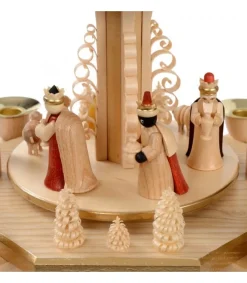 Richard Glasser, Pyramides de Noël allemandes Pyramide Avec Scene De Crèche De Noël Complete Sale
