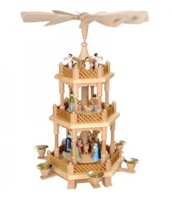 Richard Glasser, Pyramides de Noël allemandes Pyramide De Noël 2 Etages Avec Personnages Couleur Clearance