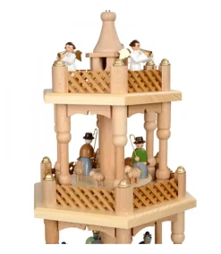 Richard Glasser, Pyramides de Noël allemandes Pyramide De Noël 2 Etages Avec Personnages Couleur Clearance