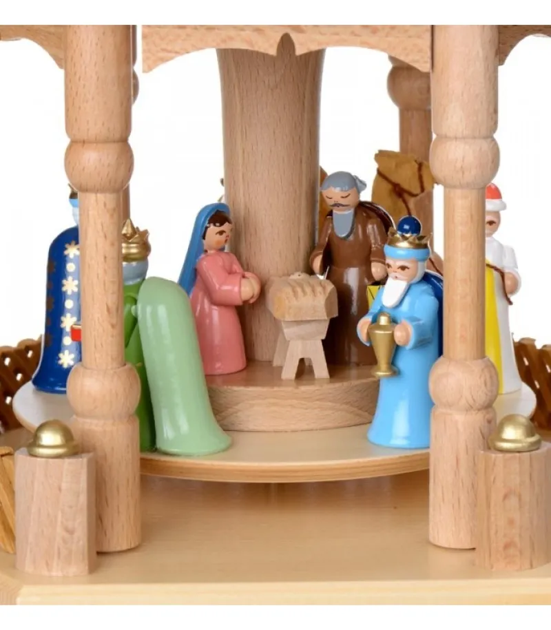 Richard Glasser, Pyramides de Noël allemandes Pyramide De Noël 2 Etages Avec Personnages Couleur Clearance