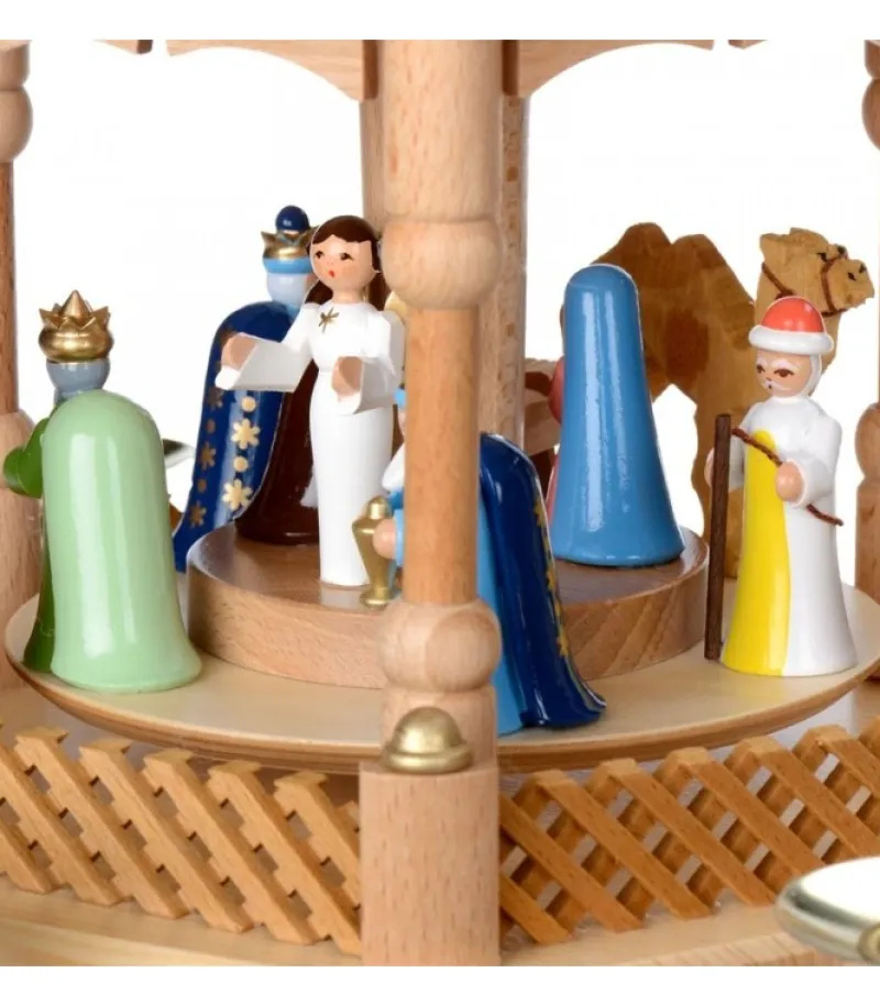 Richard Glasser, Pyramides de Noël allemandes Pyramide De Noël 2 Etages Avec Personnages Couleur Clearance