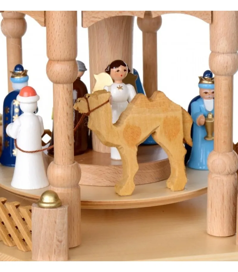 Richard Glasser, Pyramides de Noël allemandes Pyramide De Noël 2 Etages Avec Personnages Couleur Clearance