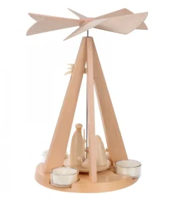 Schalling, crèche moderne Pyramide De Noël Bois Au Design Moderne Outlet
