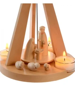 Schalling, crèche moderne Pyramide De Noël Bois Au Design Moderne Outlet