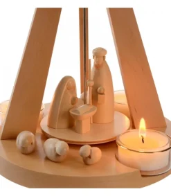 Schalling, crèche moderne Pyramide De Noël Bois Au Design Moderne Outlet