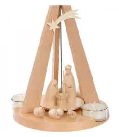 Schalling, crèche moderne Pyramide De Noël Bois Au Design Moderne Outlet