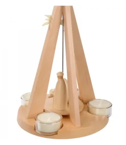 Schalling, crèche moderne Pyramide De Noël Bois Au Design Moderne Outlet