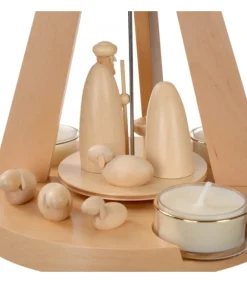 Schalling, crèche moderne Pyramide De Noël Bois Au Design Moderne Outlet