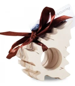 Waldfabrik, photophore en bois et étoile sapin de Noël Rond De Serviette Bois Naturel Sapin New
