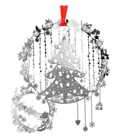 Pluto Produkter, déco de Noël Scandinave Sapin Argente Et Cadeaux De Noël A Suspendre Outlet