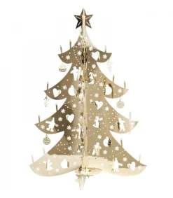 Pluto Produkter, déco de Noël Scandinave Sapin De Noël Design, Metal Dore, 19 Cm Best