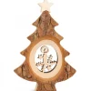 Waldfabrik, photophore en bois et étoile sapin de Noël Sapin De Noël En Bois Avec Père Noël Et Luge Cisele, 12 Cm Clearance